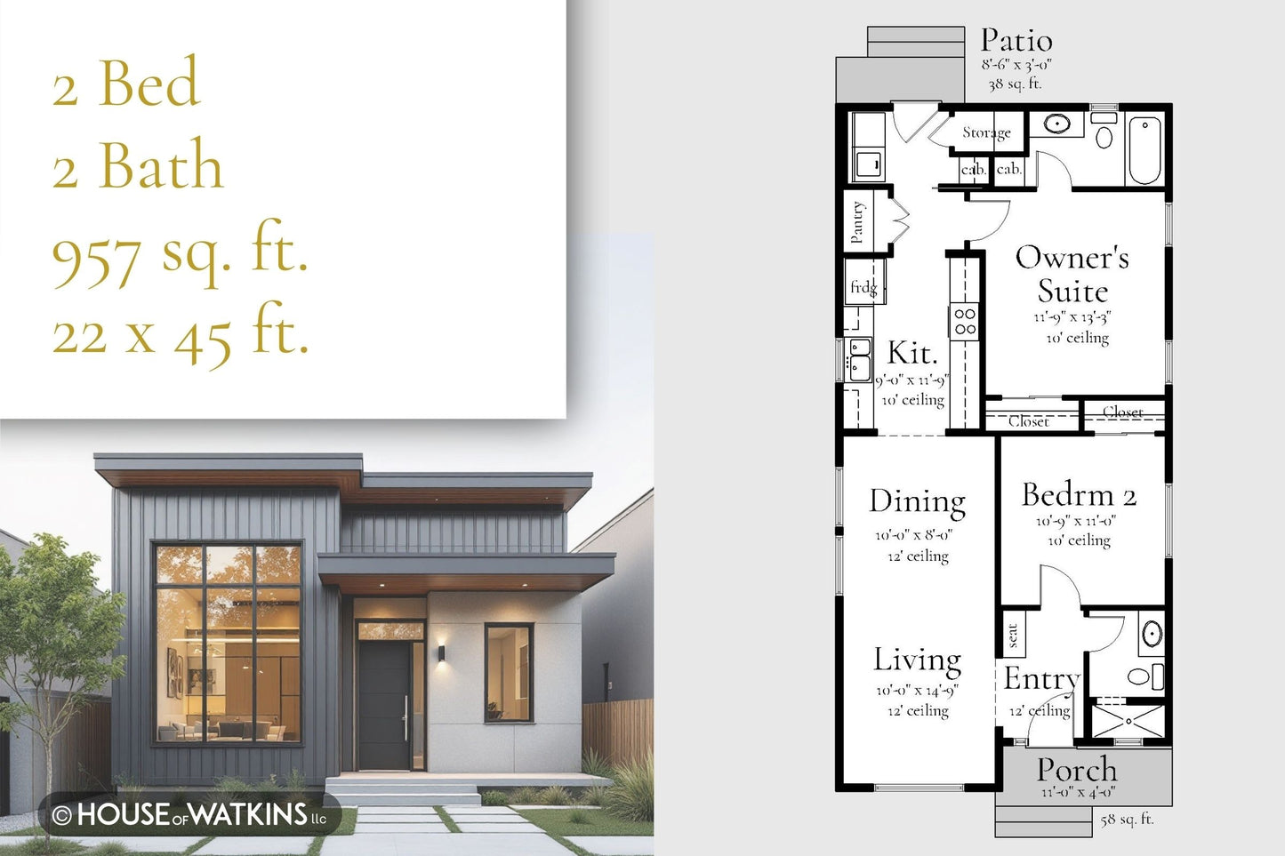Narrow Lot House Plan